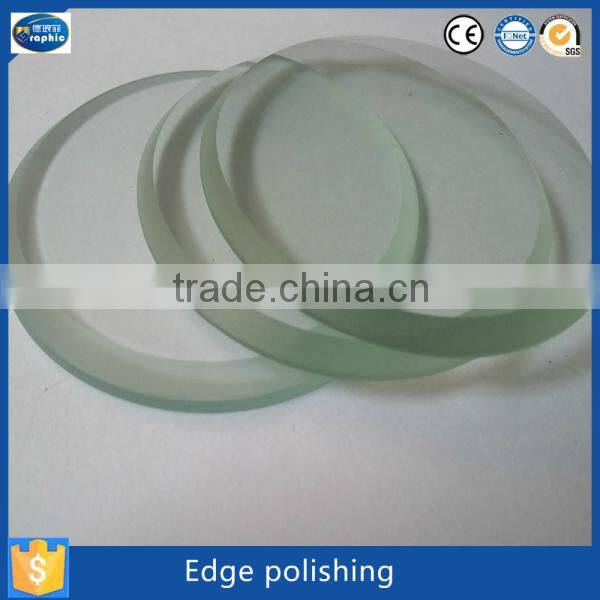 4mm sandblast tempered floodlight glass with straight flat edging