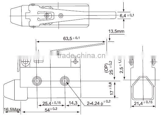 CNTD 2016 New Products Water-proof And Oil-proof On Off Miniature Micro Switch