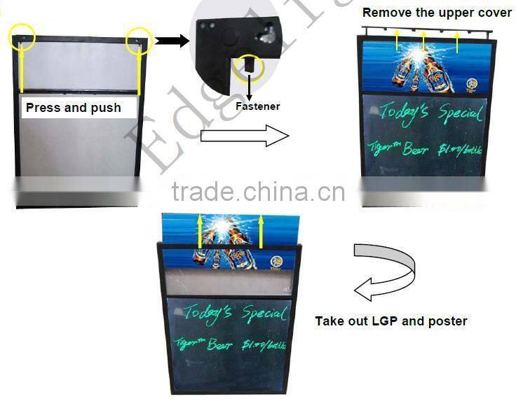 neon led writing board PF5 ABS material frame lighting box