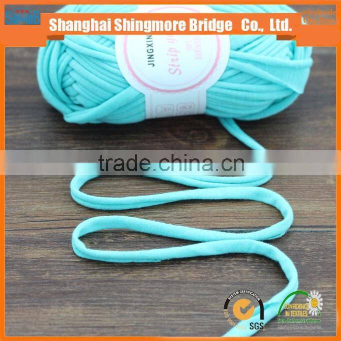 Hot sell chinese 100% polyester fancy yarn for hand knitting bag and hat