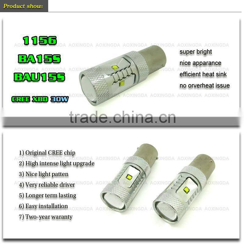30W 600LM super bright car LED bulb 1156 BA15S CR 30W turn signal light