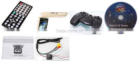 9" Flip Down Multi-media DVD Player With New Digital Panel