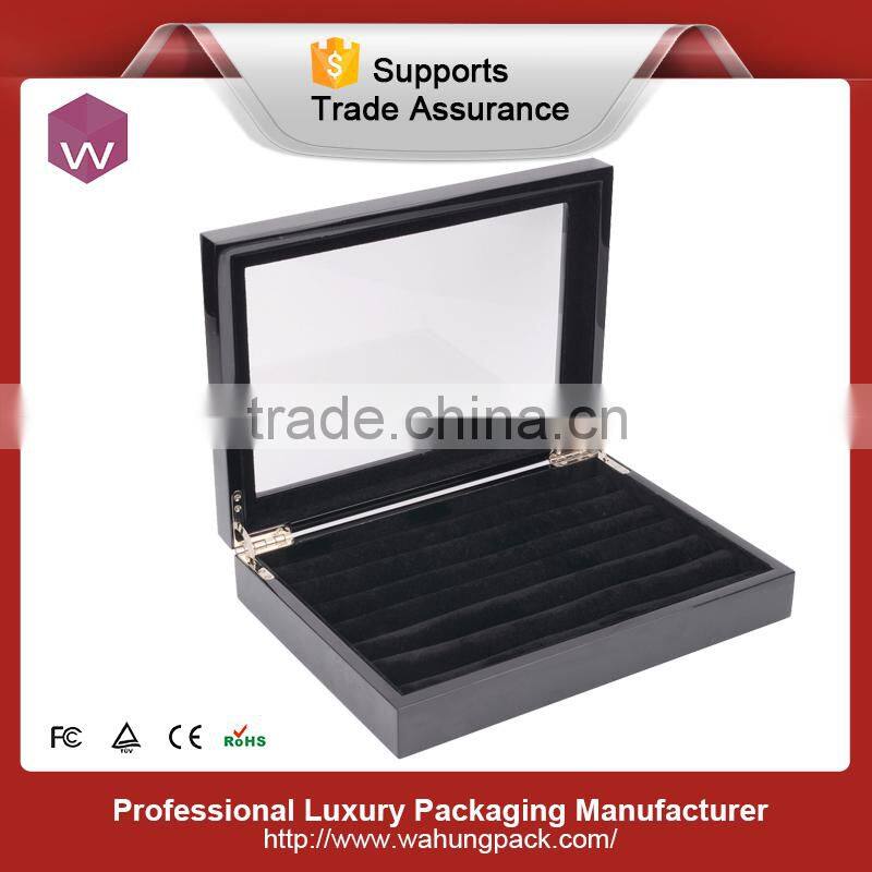 Leather custom design cheap cufflink gift box