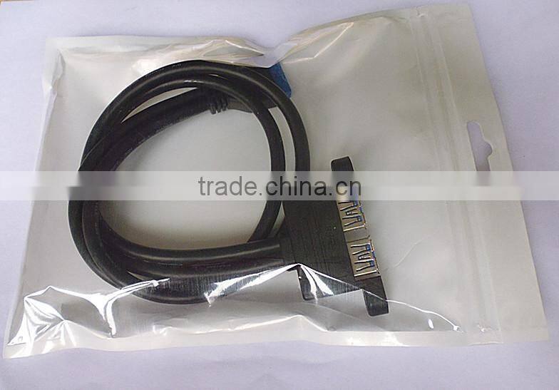 high quality USB AF*2 TO 20P Housing 3.0 cable