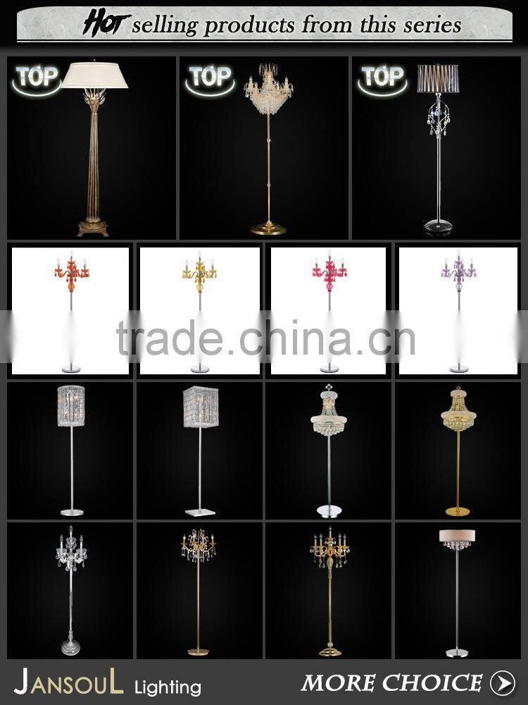 home decorative floor standing floor lamp top crystal chandelier floor lightings factory-outlet light with CE UL certification