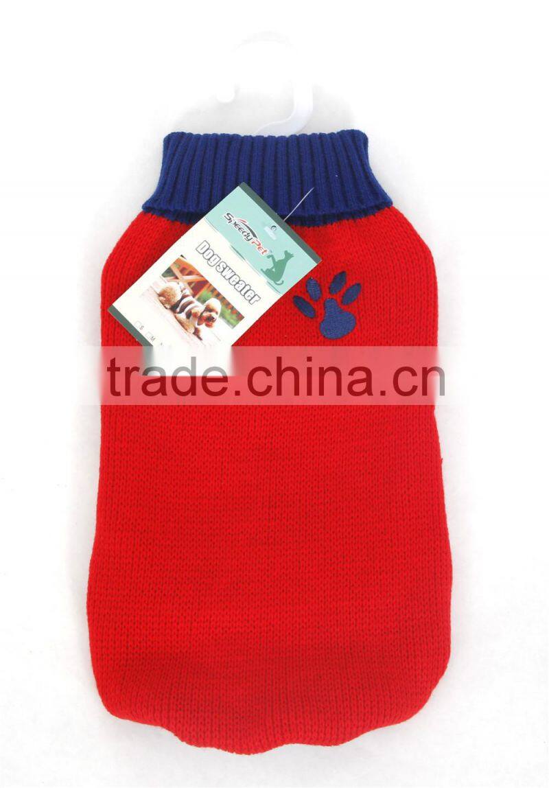 2015 wholesale Classic Pet dog bright in colour dog sweater