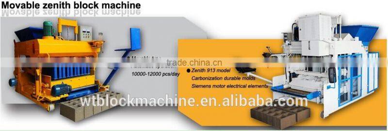 WT6-30 mobile cement brick equipment from China for small business