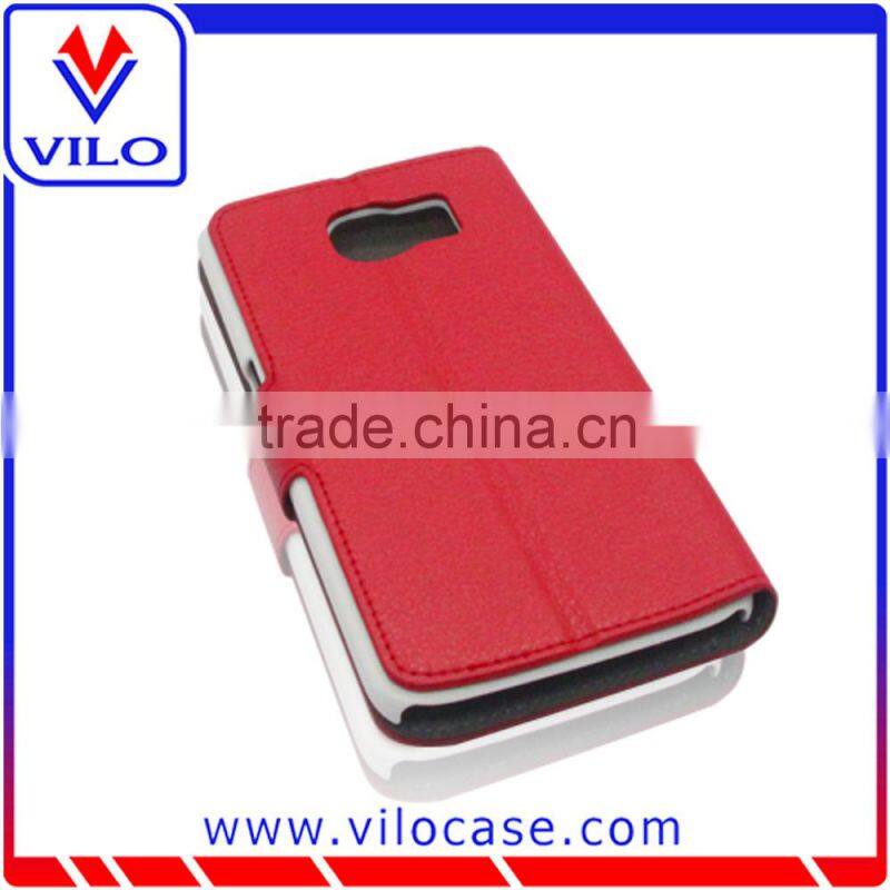 high quality wallet leather Smart flip case for Samsung Galaxy S6