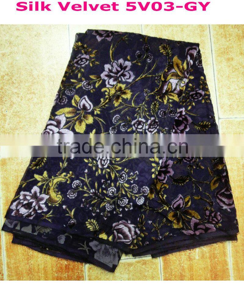 High quality beautiful of the latest design velvet african lace fabrics