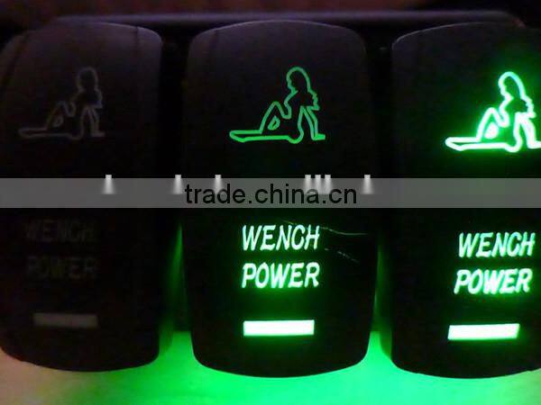 High Quality 5 pin 12v 24v Auto / Marine Led light Rocker switches