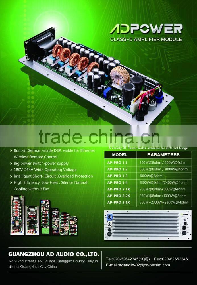 amplifier module for active subwoofer