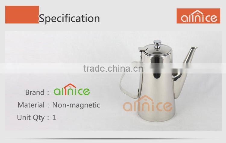 wholesale long mouth cool water kettle /stainless steel cool water pitcher /filter water kettle with lid&handle