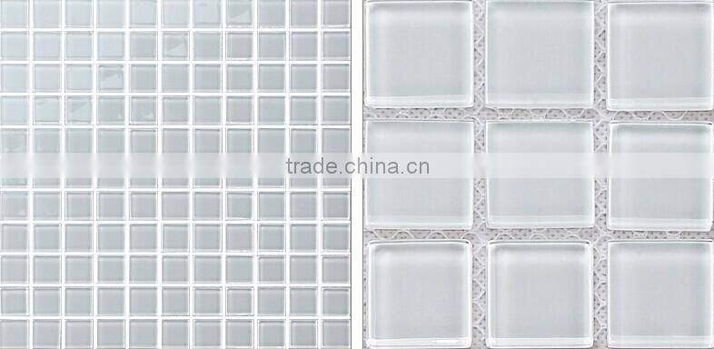 interior and exterior wall material crystal glass tile in mosaic