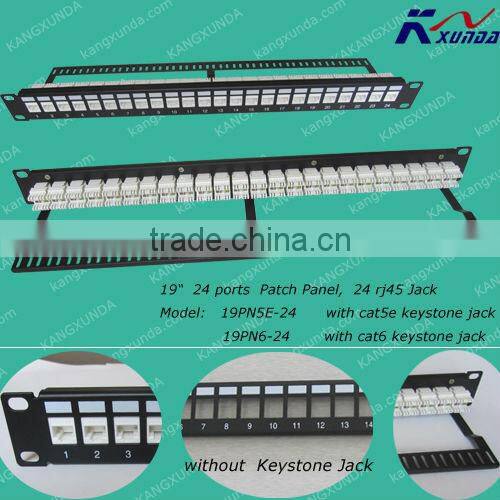 48 ports Cat5e Cat6 patch panel