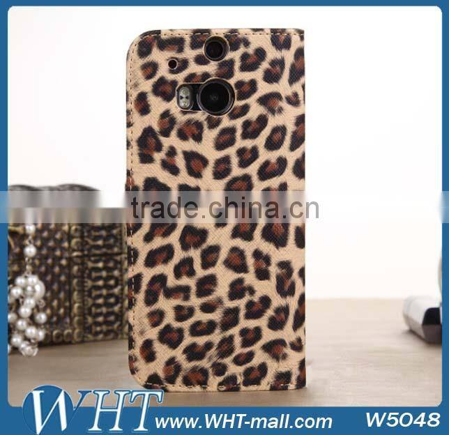 For HTC One M8 PU Leather Case, Wallet Cover Mobile Phone Case For HTC One M8