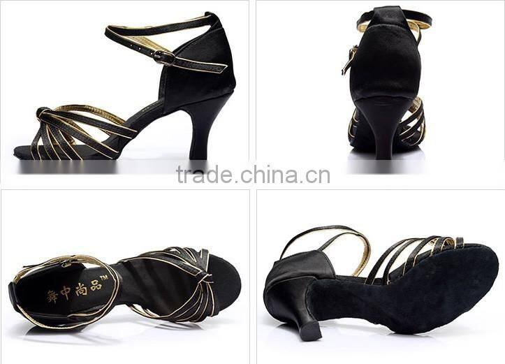 2016 Wholesale ballroom latin dance shoes women high heel salsa dance shoes for sale
