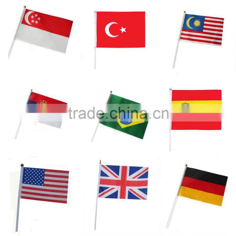 country flag in high quality,14*21cm all kind of national flag,durable table flag