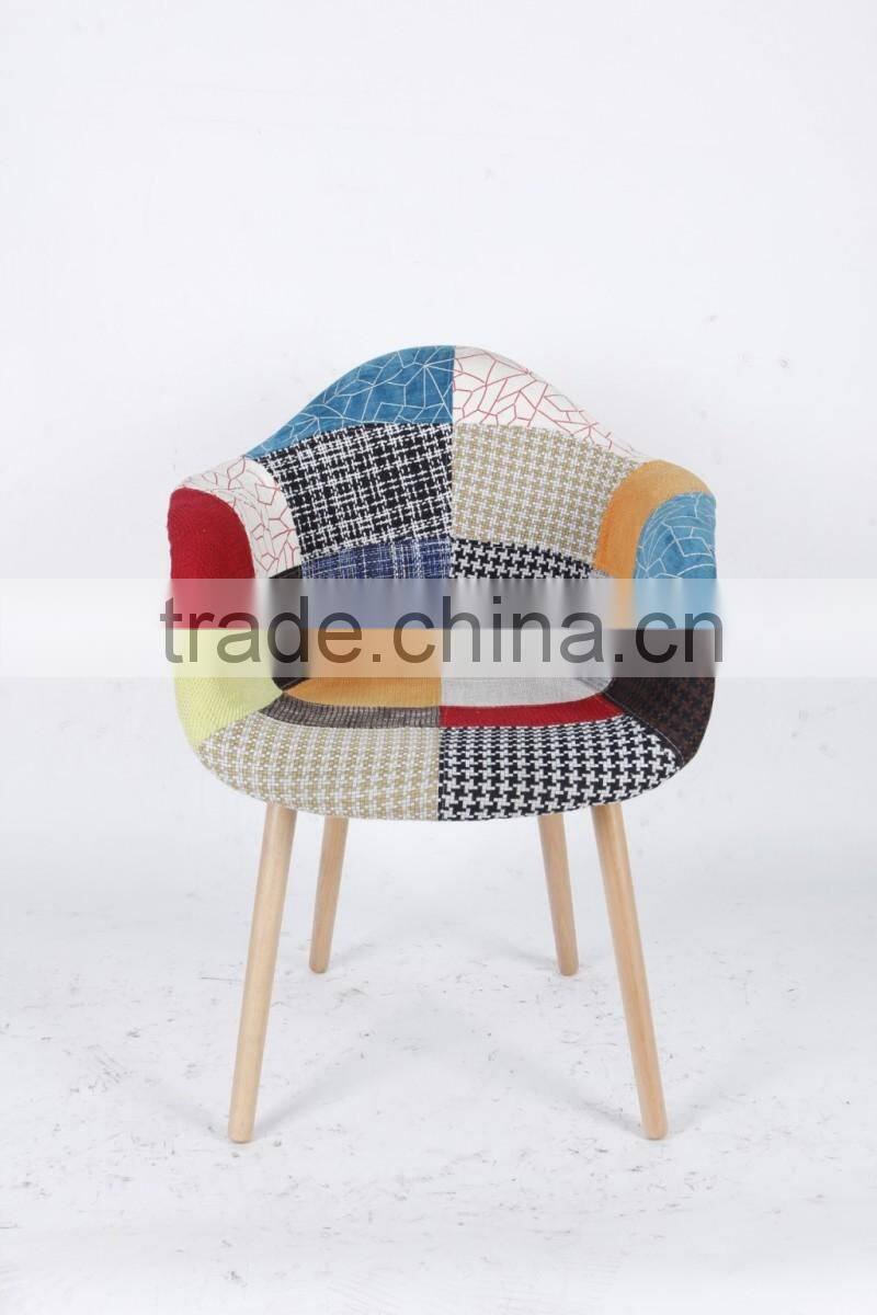 New design patchwork leisure wooden chair/cheap chair/patchwork chair (1028E)