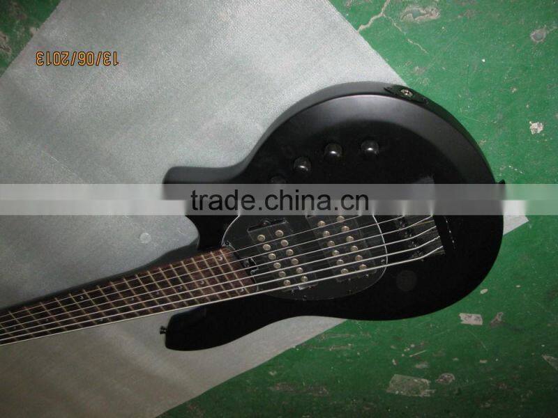 6 string bass guitar musicman black matte color active pickups