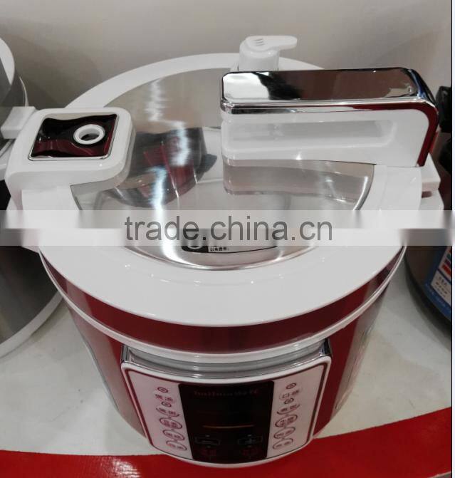 2016 Chinese round purple stainless steel housing digital 6L electric quick rice pressure cooker 8-in-1 multi food cookers