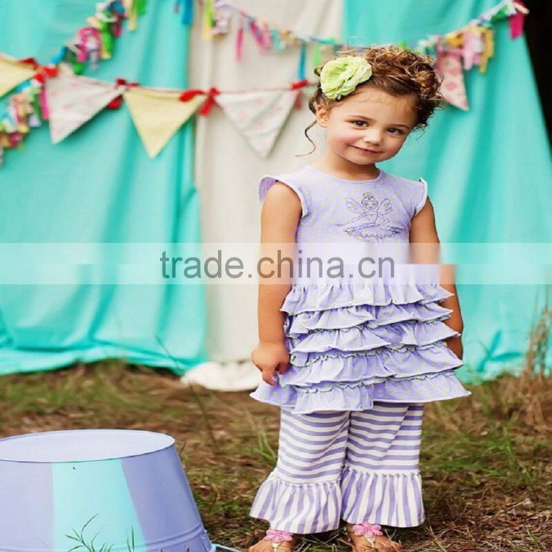 wholesale new design minions cartoon style baby girl boutique outfit