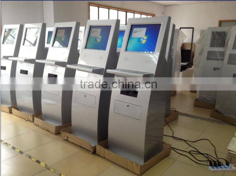 Metal Keyboard Touchscreen Kiosk With A4 Printer