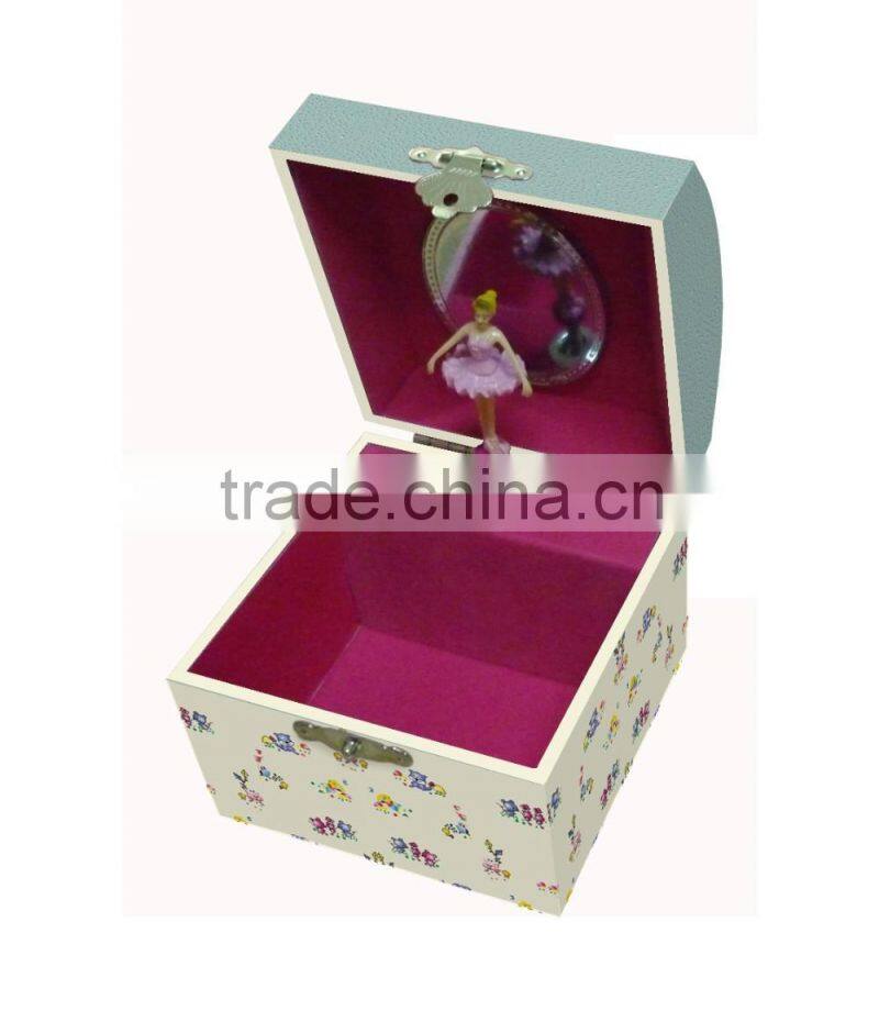 New design Small Oval shaped jewellery dancing cube music box