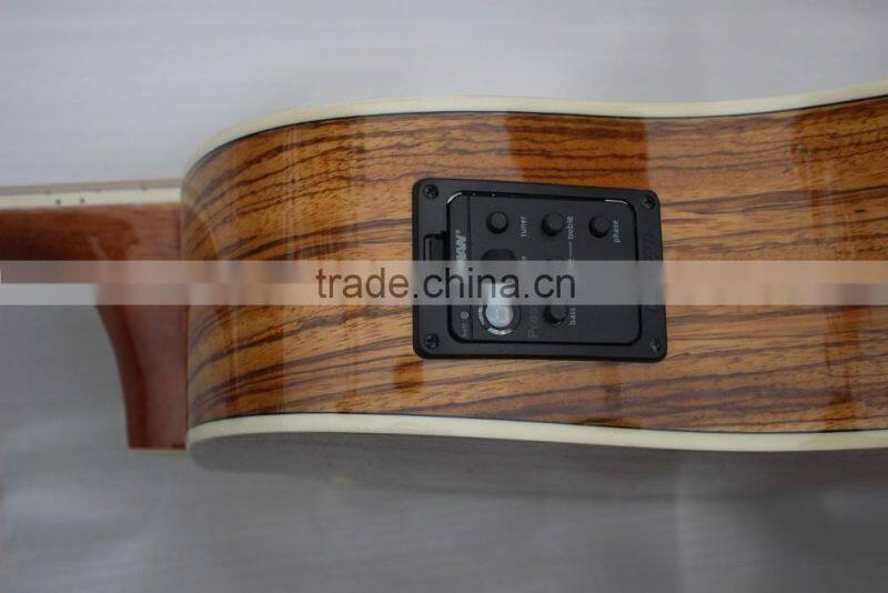 DC-77-4 spruce&zebra acoustic guitar with fishman EQ