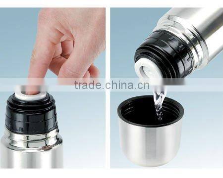 Nice looking stainless steel vacuum bottle flask with carrying strap 350ml&500ml