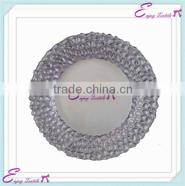 YHP#42 glass charger banquet events party wedding wholesale decor plates