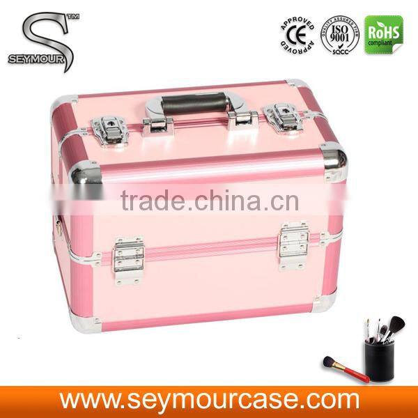 Aluminum transparent cosmetic case