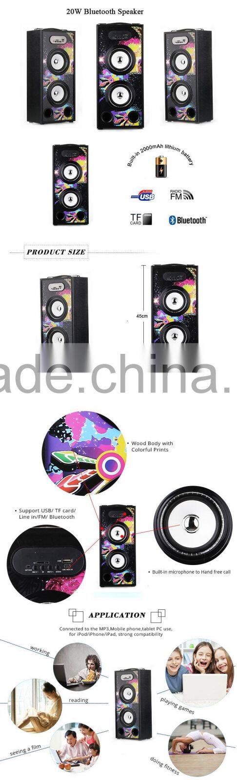 BBQ KBQ-164 20W 2000mAh 2016 Hot Selling USB Active Speaker