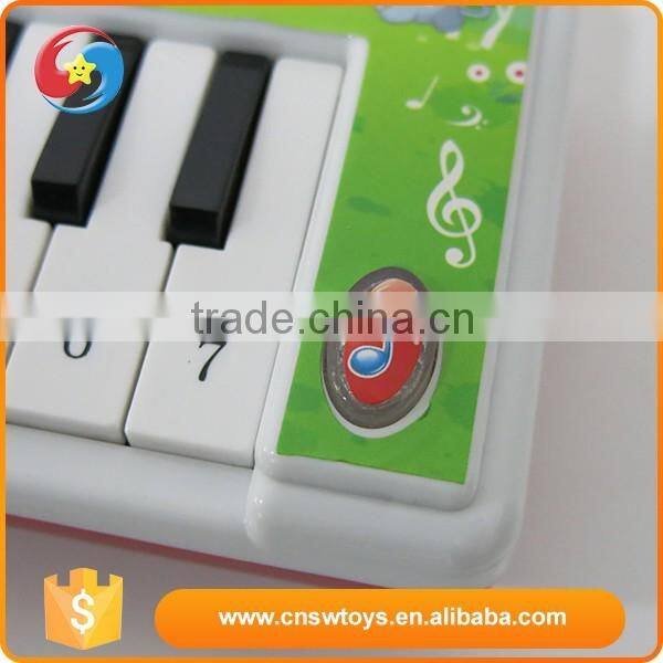 Electronic bo educational cartoon multifunction plastic toy music keyboard instrument with light