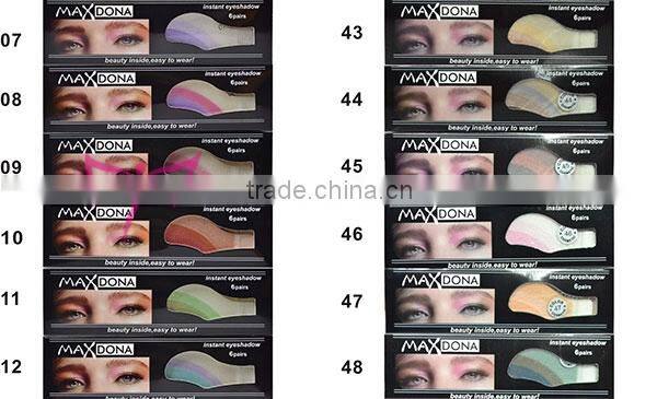 Eye temporary tattoo sticker made with eye shadow