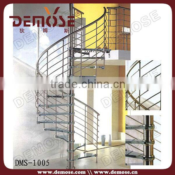 contemporary iron wood spiral/helical staircase for hotel