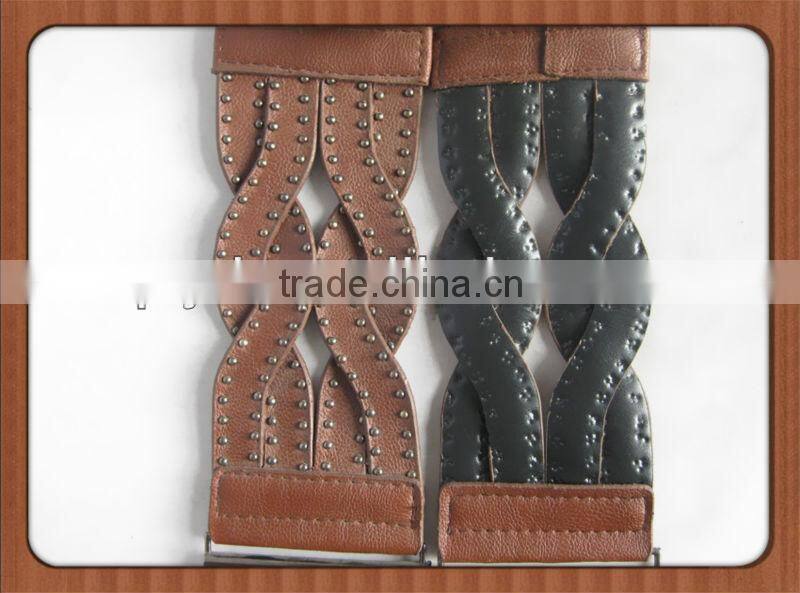 Metal Studded Moroccan Belt Lady Wide Elastic Belt Cowgirl Belt