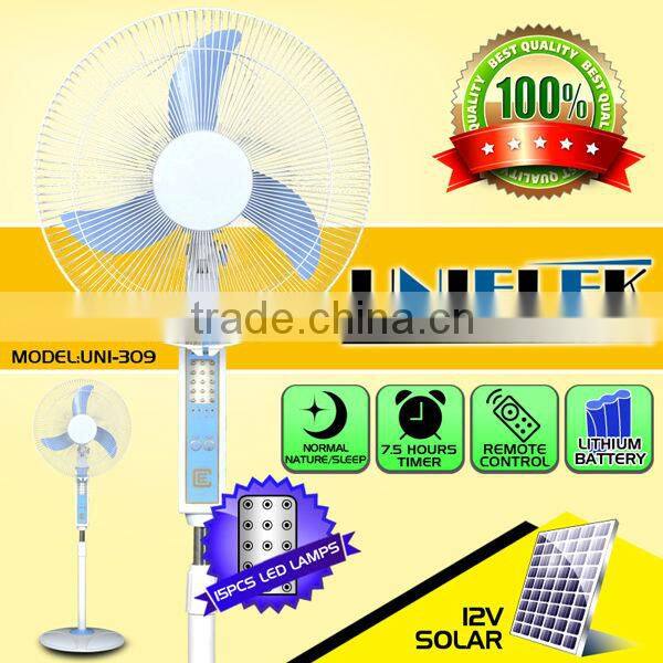 home emergency use 16 inch standing fan solar energy fan high quality stand fan