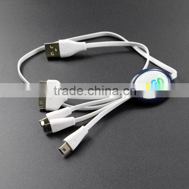 for iPhone for Samsung for Huawei for Nokia 4in1 Charging Cable Can Show Logo