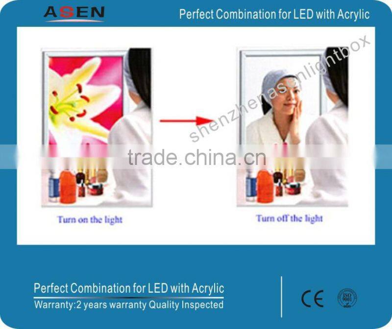 Washroom Advertising Magic Mirror Light Box