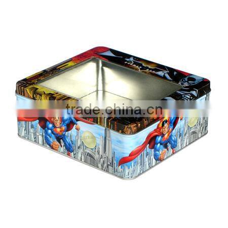 2016 customized printing gift package tin box use Custom Printed Square candy Tin Box