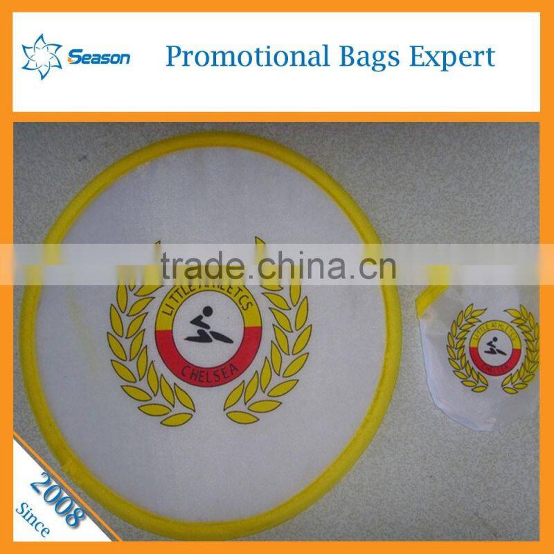 Custmoized AD fabric fribee fan Folding fabric fribee