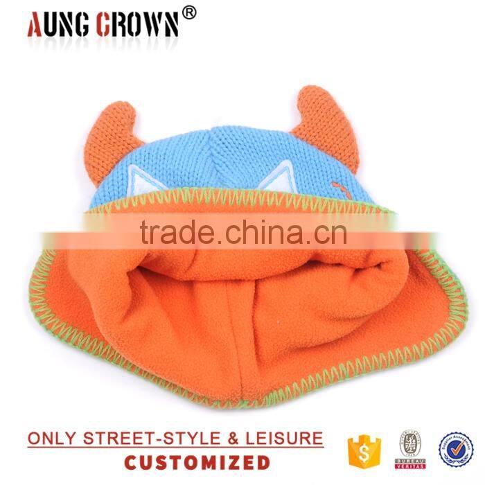 Warm Acrylic Children Beanie Knitting Cap