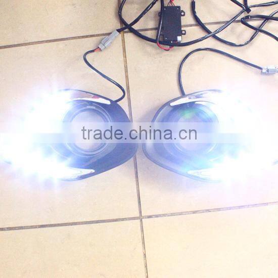 drl led headlight fog lamp For Mitsubishi ASX 2013-2015 led Daytime Running Light