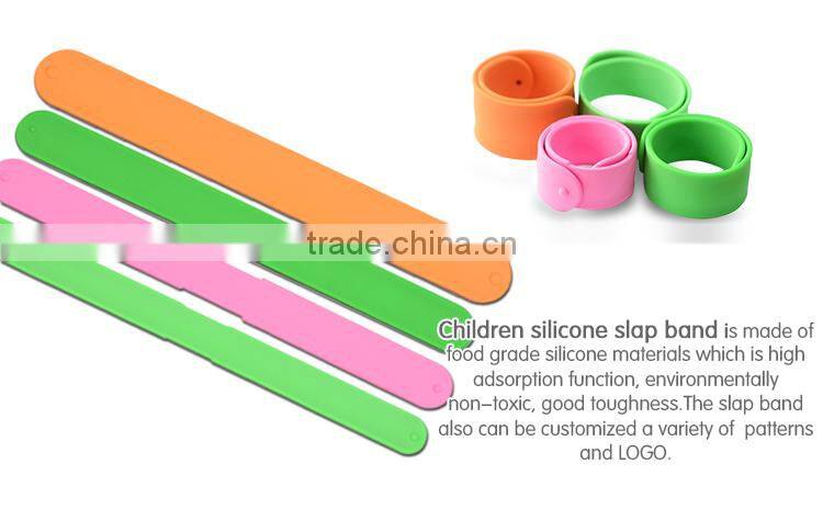 Heart transfer printing Cartoon silicone children slap arm band for watches