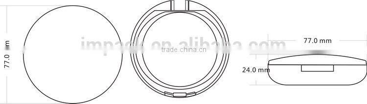 Round multi-layer empty compact powder box packaging
