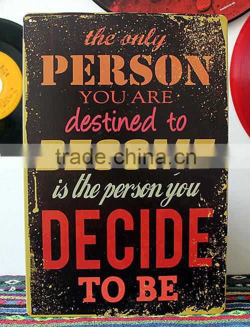 Vintage letters 20x30cm wall art decoration metal signs