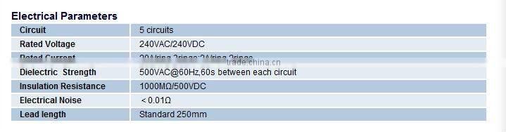OD 22mm 5 conductors electrical contacts slip ring slip ring electrical connectors