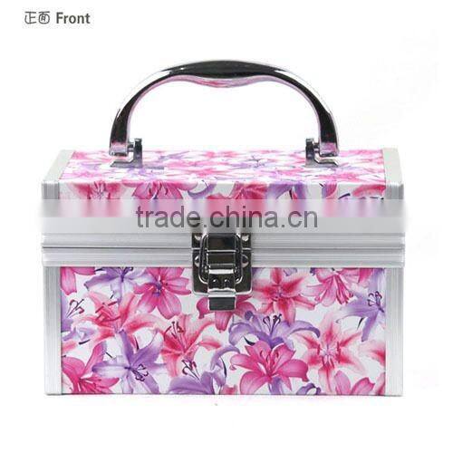 hot sale 2016 high quality Portable makeup case fashion cosmetics makeup case customize makeup box for market