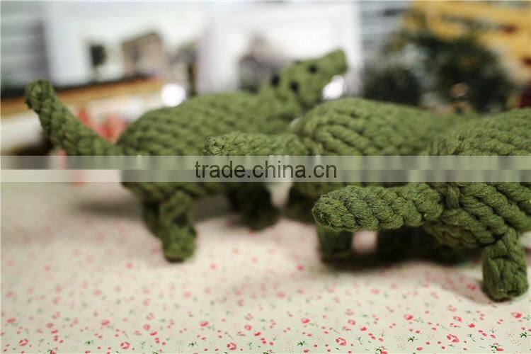 Crocodile shape rope pet dog toy