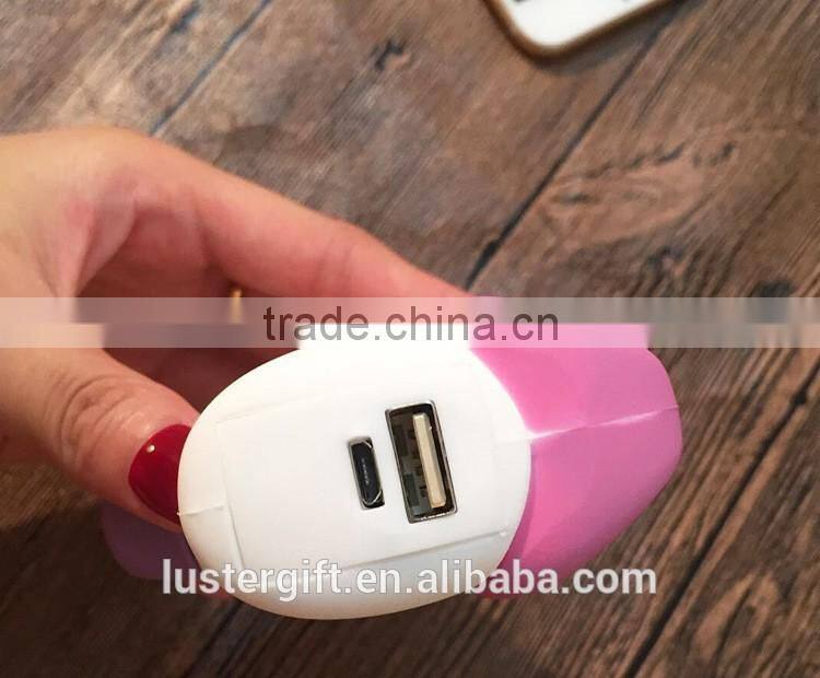 2016 Trending Products Christmas Gift 2600mAh 2200mAh 2000mAh Portable Mobile Charger Silicon Carton Spirit Unicorn Power Bank